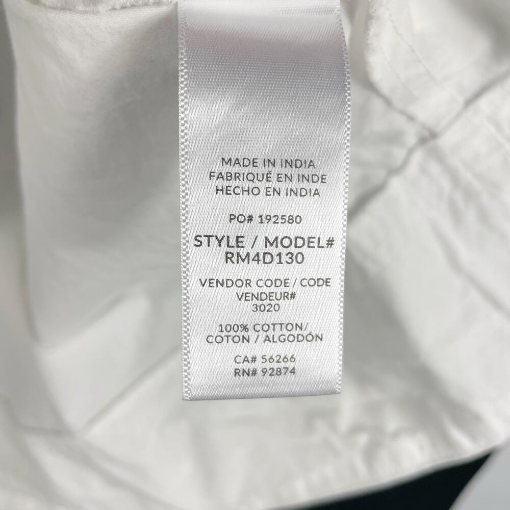 Splendid Chase Cotton Poplin Dress White Mini Drawstring Waist Sleeveless Sz L‎ - Picture 10 of 11